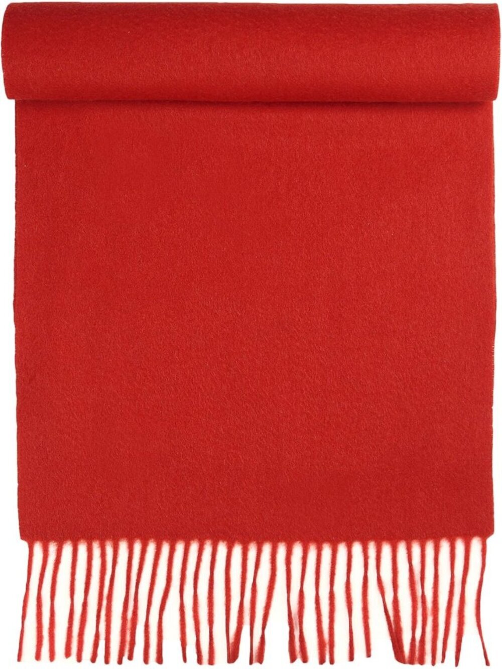Women's Red Solid Virgin Wool Warm Soft Luxurious Imported Scarf